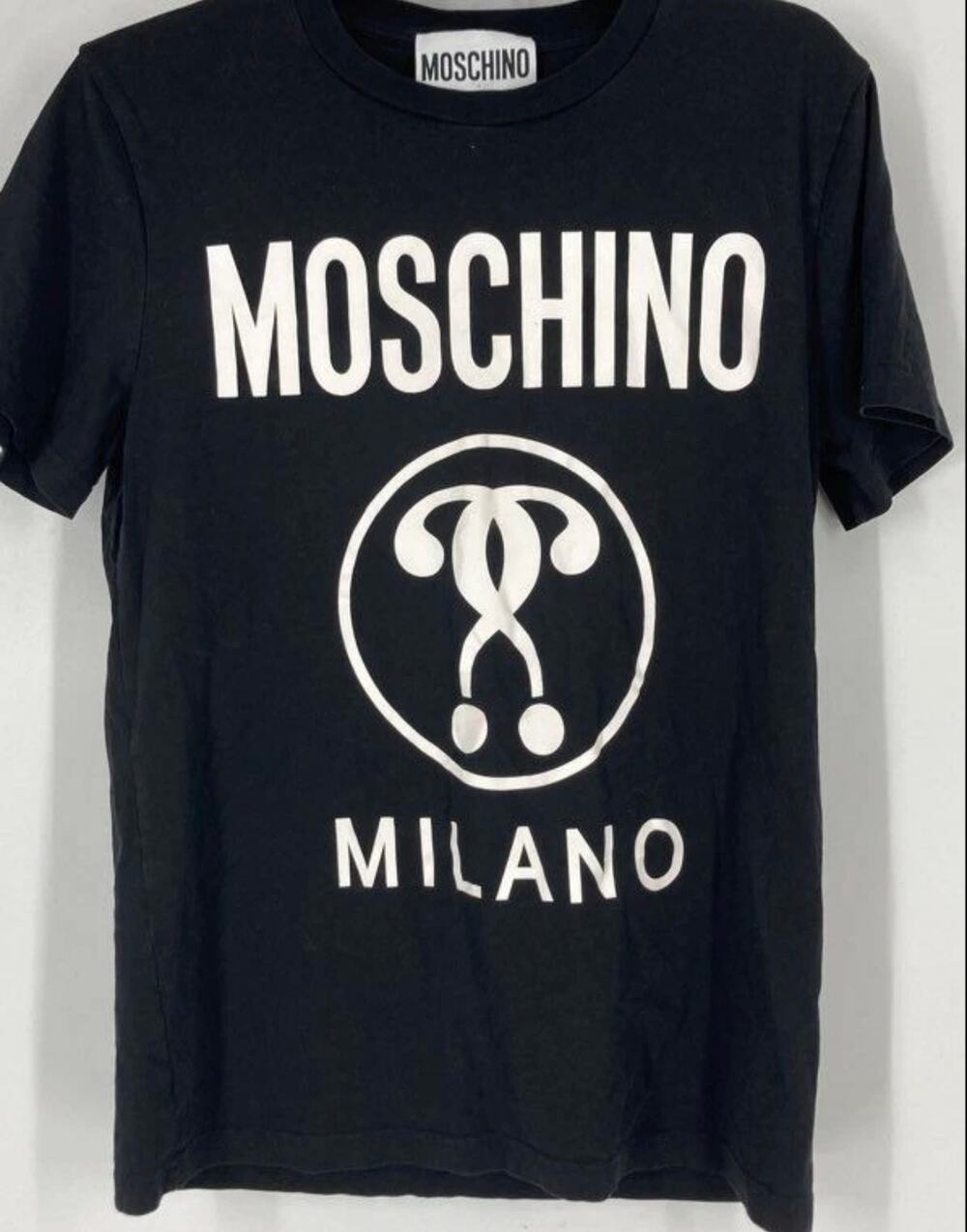 Moschino Couture Mens Black Cotton Short Sleeve Casual Pullover T-Shirt No Size